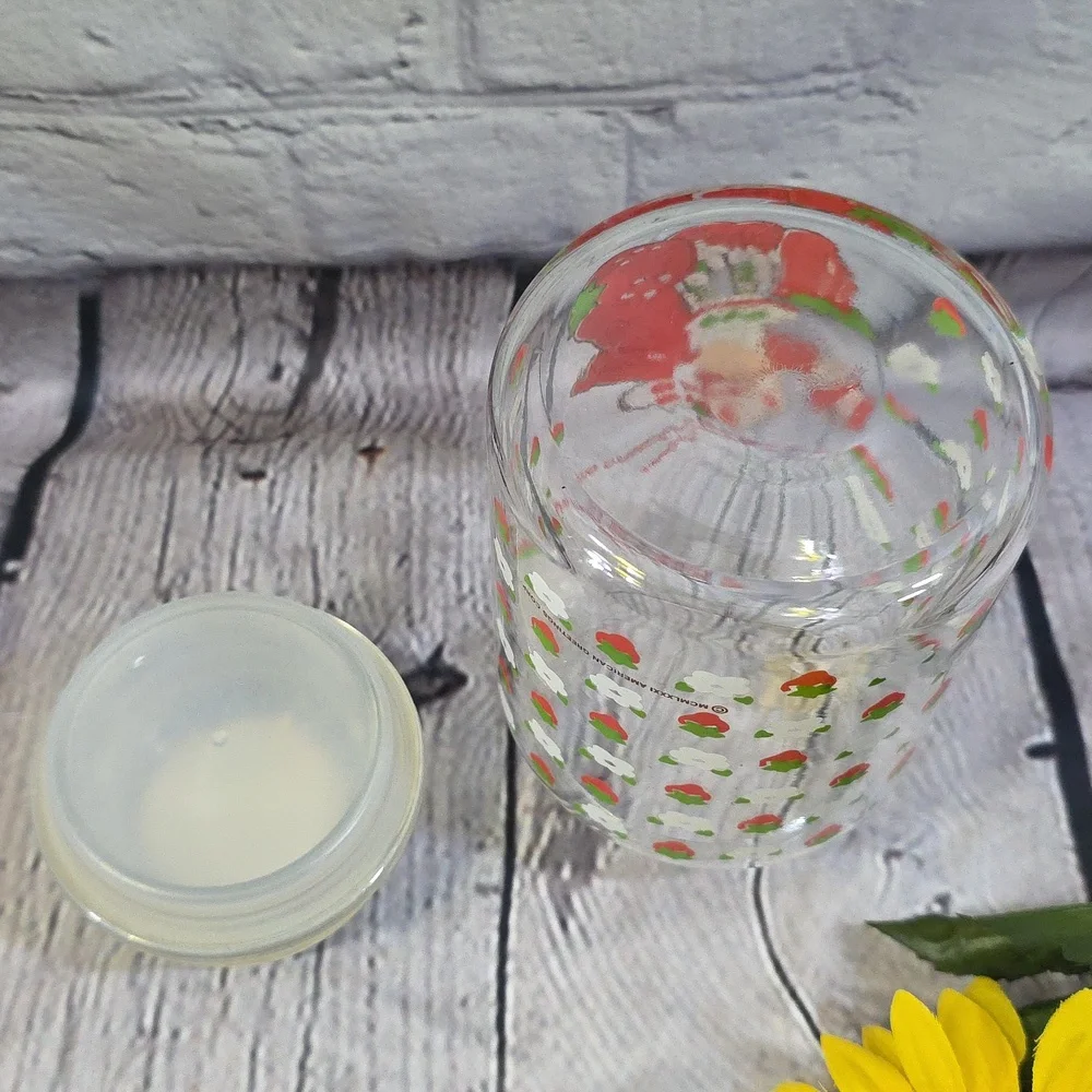Rare Vintage 1980s American Greetings Strawberry Shortcake glass canister jar